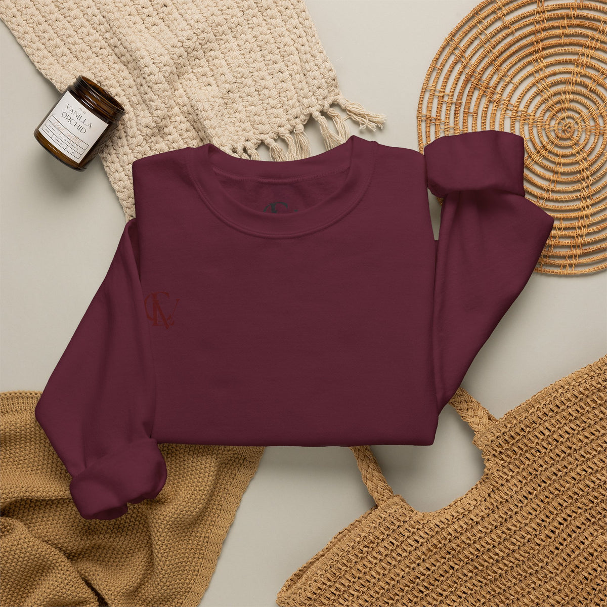 CLV Rose Sweatshirt, (Plain L-Arm)
