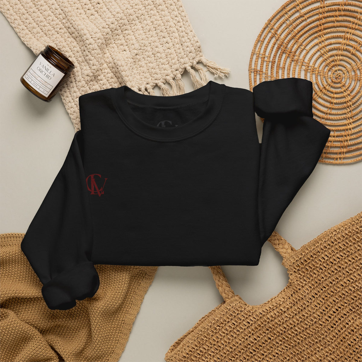 CLV Rose Sweatshirt, (Plain L-Arm)